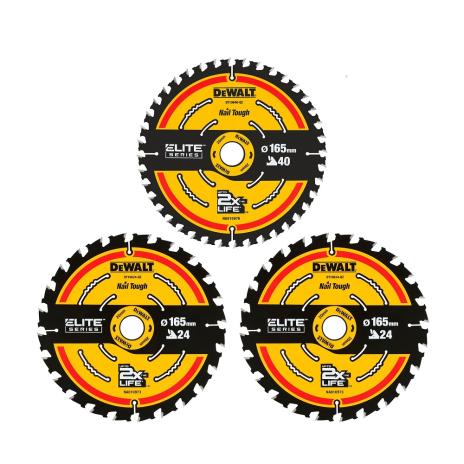ELITE Kreissägeblatt Set 165 mm | 3-teilig 