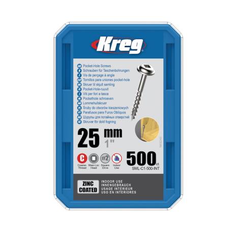 Kreg® Maxi Loc Taschenlochschrauben | SML-C1-500-INT 