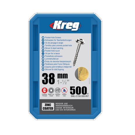 Kreg® Maxi Loc Taschenlochschrauben | SML-C150-500-INT 