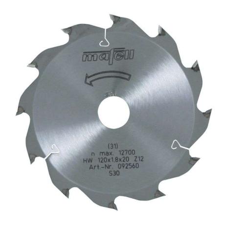 Sägeblatt-HM für Längsschnitte in Holz, Wechselzahn 120 mm | 20 mm | 12 (WZ)