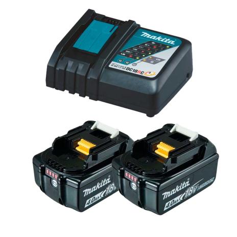 Power Source Kit 18 V 2x Akku 18 V / 4,0 Ah Li/ 1x Ladegerät DC18RC im Karton