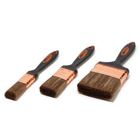 Pinselset 3-teilg mit Kunststoff Griff 