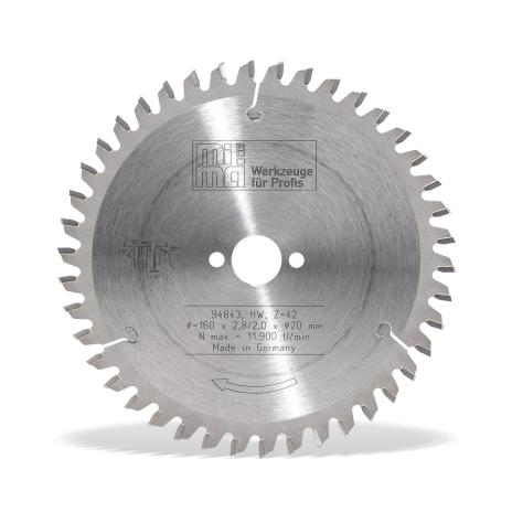 Kreissägeblatt Trapez-Flachzahn | negativer Spanwinkel | für Aluminium, Kunststoff & beschichtete Werkstoffe 250 mm