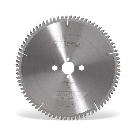 Kreissägeblatt Trapez-Flachzahn | negativer Spanwinkel | für Aluminium, Kunststoff & beschichtete Werkstoffe 250 mm